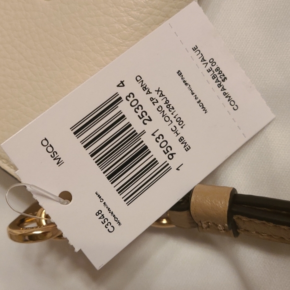 COACH Long Zip Around Wallet with Embossed Horse & Carriage - Picture 4 of 4